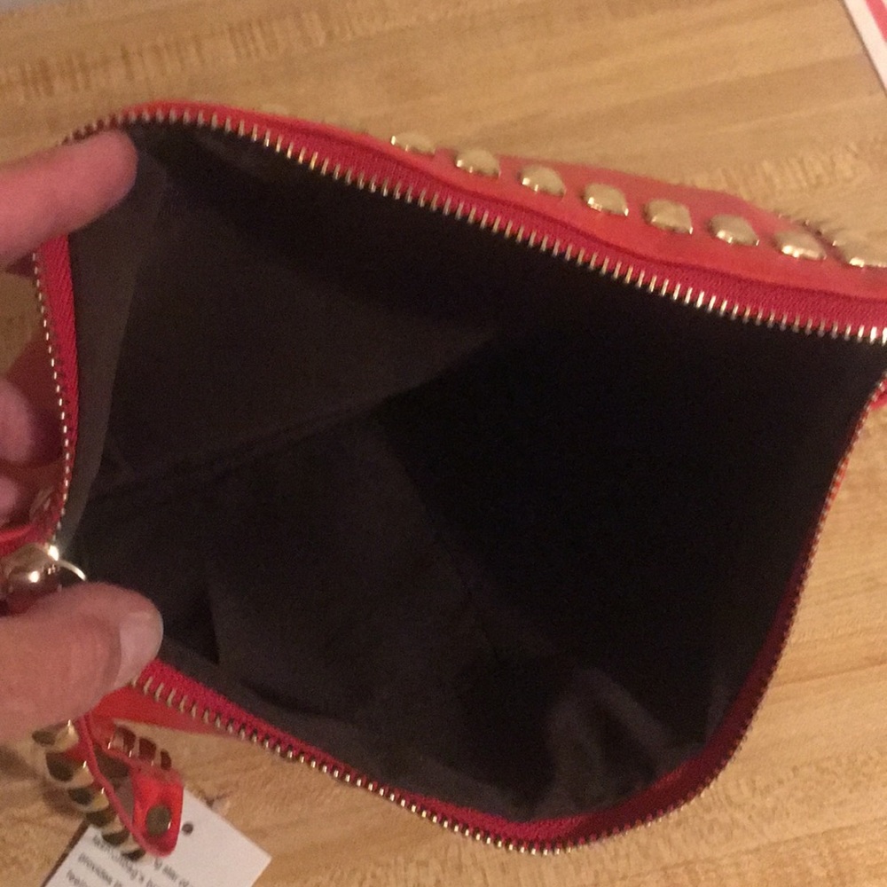 HOST PICK Vegan Leather Red Clutch Bag w/Studs - Picture 6 of 6